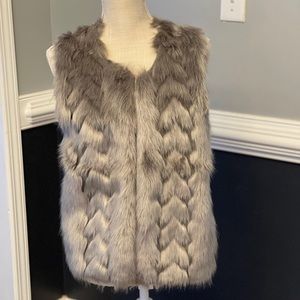Fur/knit vest